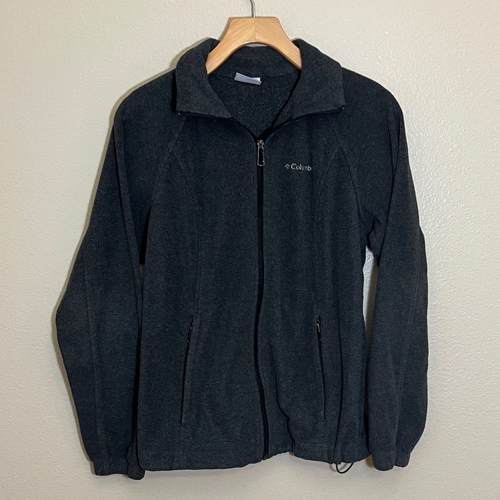 Columbia Charcoal Gray Full-Zip Fleece Sweatshirt Jacket